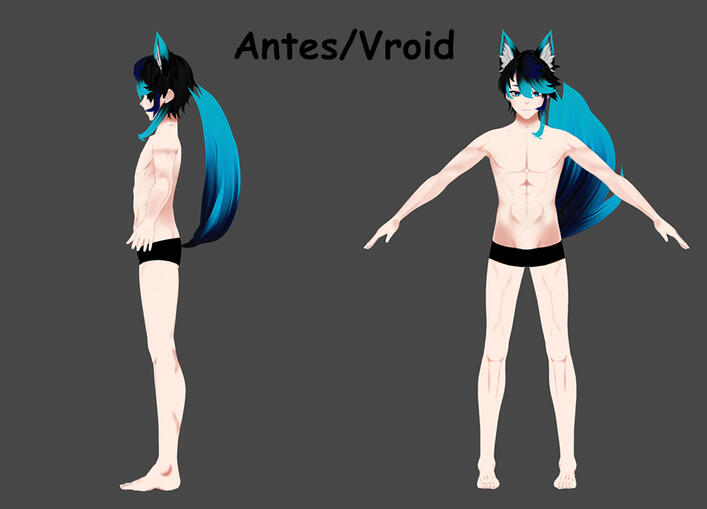 modelo Vroid(creado por @Kion_Hagura)