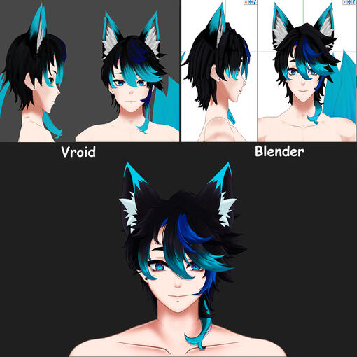 retoque de la malla de la cara en blender mas texturas